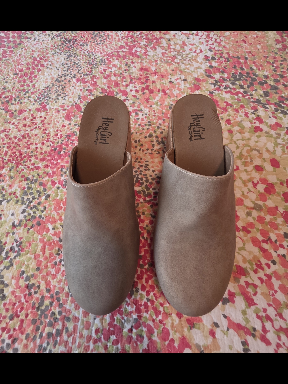 Corkys Taupe Slip-On Platform Mules